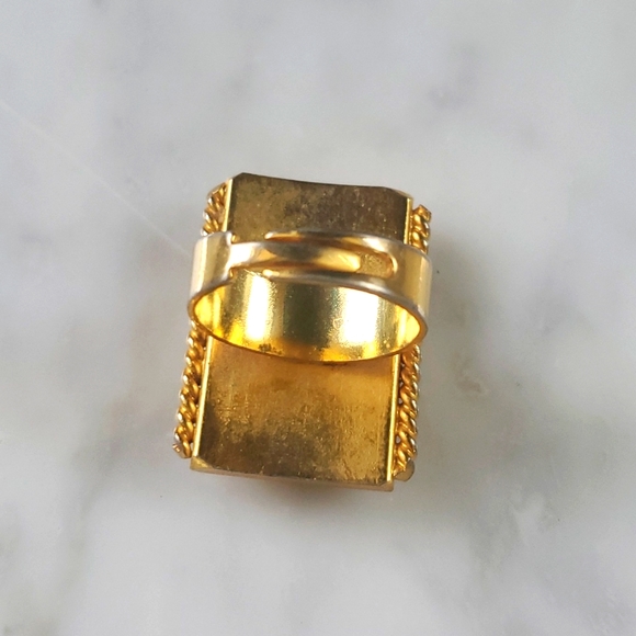 1960s Gold Filled Ring  Vintage Bold Modernist Ring - Picture 5 of 5